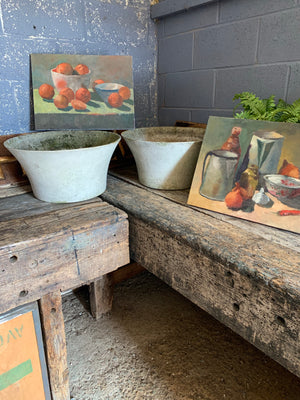 A pair of modernist conical garden planters after Willy Guhl