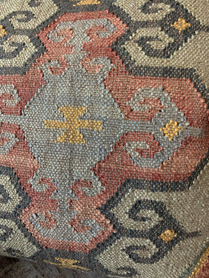 A very large Kilim carpet cushion - 75cm x 75cm
