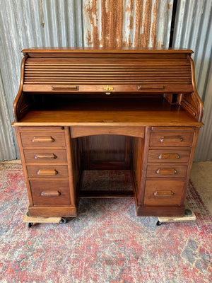 A Harris Lebus rolltop desk