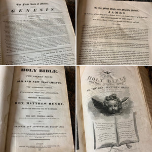 A very large early 19th Century illustrated bible