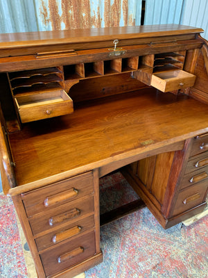 A Harris Lebus rolltop desk