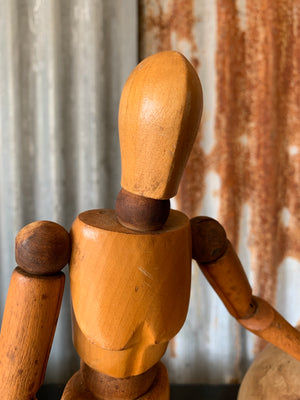 A very large wooden artist's lay figure 40cm/16"