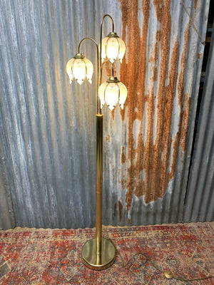 A Hollywood Regency tulip floor lamp