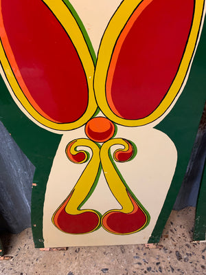 A hand-painted fairground panel