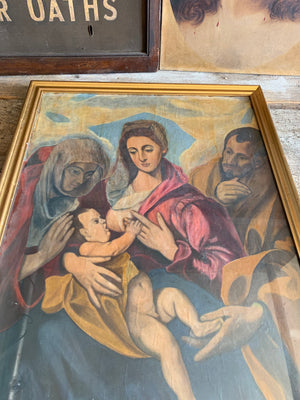 An original oil painting after El Greco's "The Holy Family"