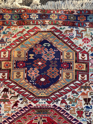 A Persian Caucasian flat weave rectangular rug