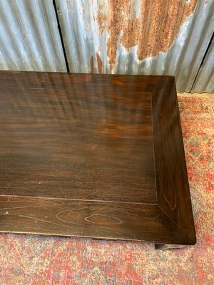 A very large Japanese Zataku rosewood low table