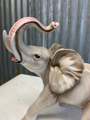 A mid-century Italian ceramic elephant statue