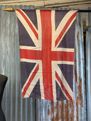 A Coronation flag on pike stand - Union Jack