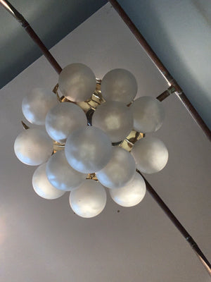 A pair of Murano glass apple chandeliers