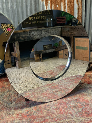 An extra large frameless convex mirror - 121cm ~A
