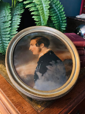 A Victorian crystoleum portrait of Prince Albert