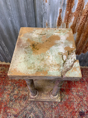 A faux marble neoclassical pedestal stand ~ 1