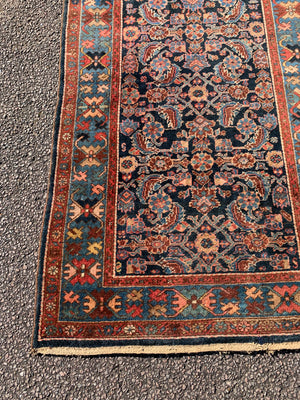 A blue ground Mahal/Kazak rectangular rug- 163cm x 110cm