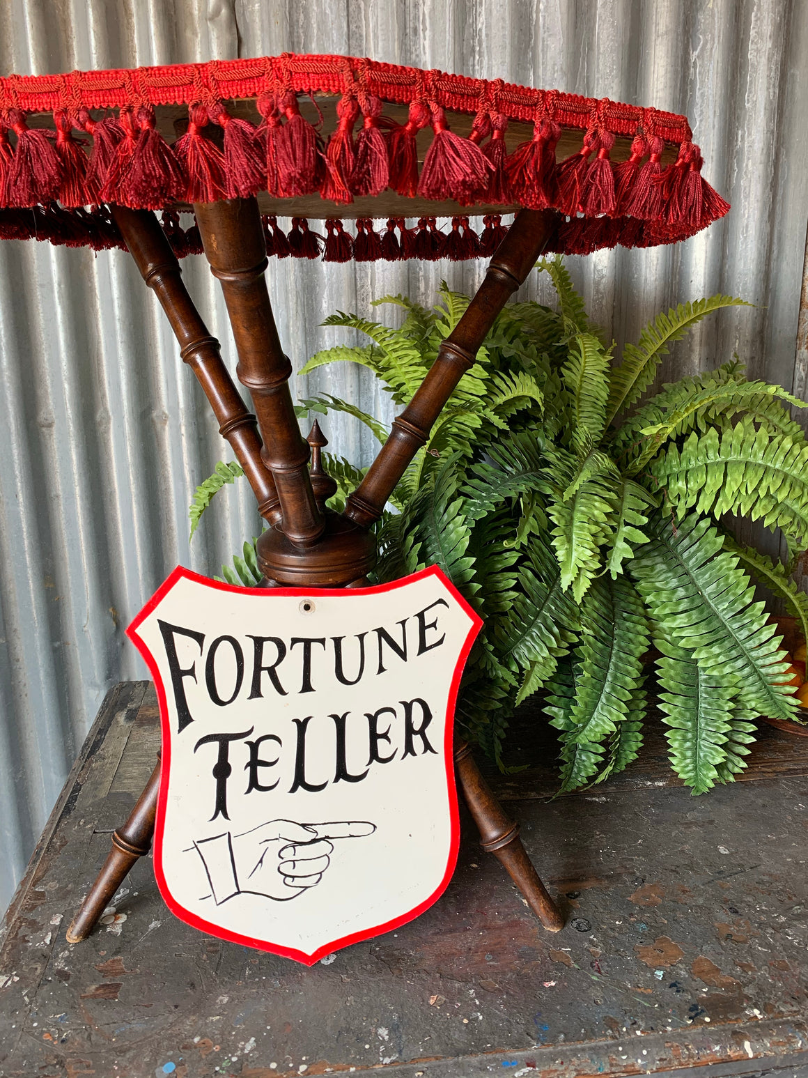 A hand painted fairground advertising sign - Fortune Teller