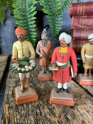 A set of Krishnanagar clay figures