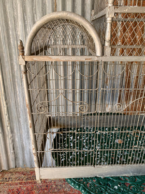 A large Regency wirework bird cage