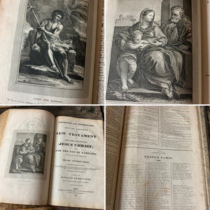 A very large early 19th Century illustrated bible