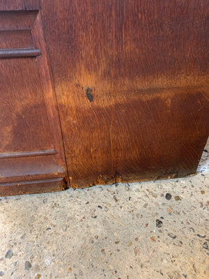 A small wooden 19th century church pew