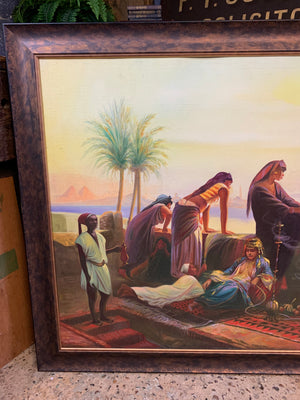 A large Orientalist oil painting ~ 113cm