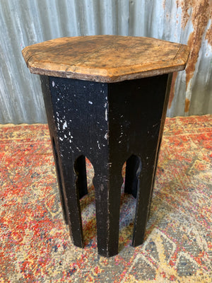 A small ebonised Moorish table