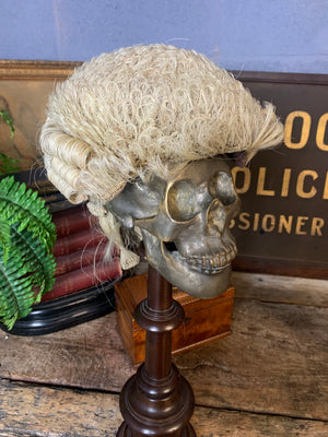 A traditional barrister's wig