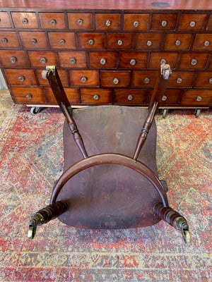 A 19th Century mahogany open arm library chair