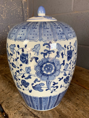 A large Chinese ginger jar - floral motif