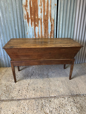 A 19th Century large wooden dough bin on stand
