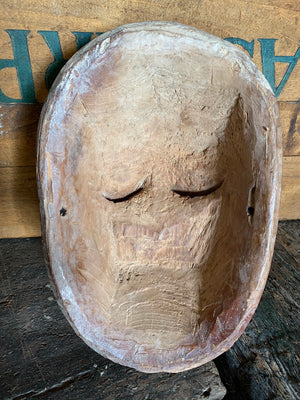 An African Galoa hand-carved wooden mask from Gabon