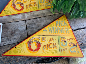 An original ‘Pick a Winner’ fairground panel - 2 available