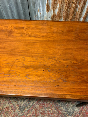 A large teak table