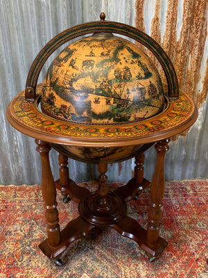 A large 20th century globe bar