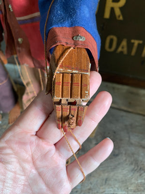 A pair of carved wooden Burmese fertility puppets