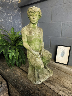 An early 20th Century cast stone statue of Pan