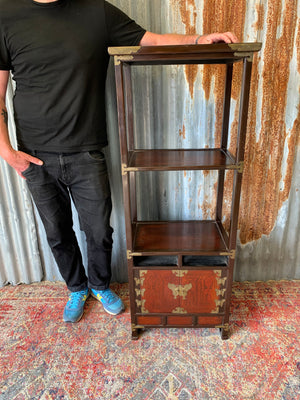 A tall Chinese etagere