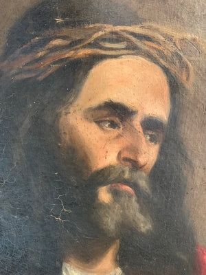 A portrait painting of Christ