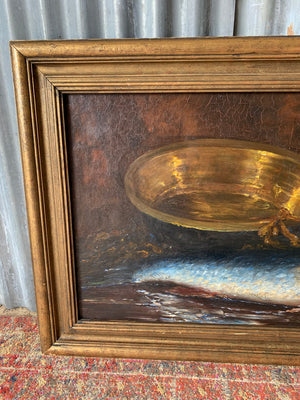 An large early 20th Century still life oil painting