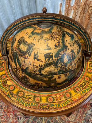 A large 20th century globe bar