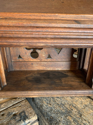A large oak table top Gothic Revival lectern