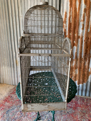 A large Regency wirework bird cage