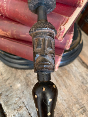 A wooden Makonde "Medicine Man" stick ~2