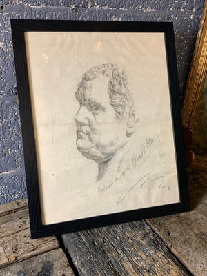 19th Century charcoal portrait of a gentleman