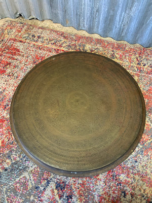 An Anglo-Indian folding tray table with bobbin base