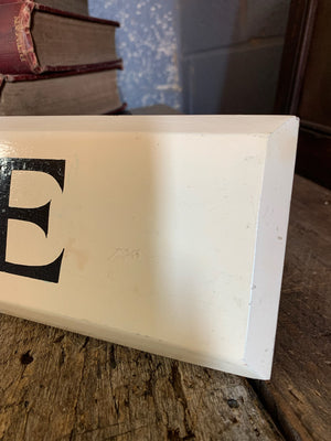 A hand painted wooden 'Private' sign