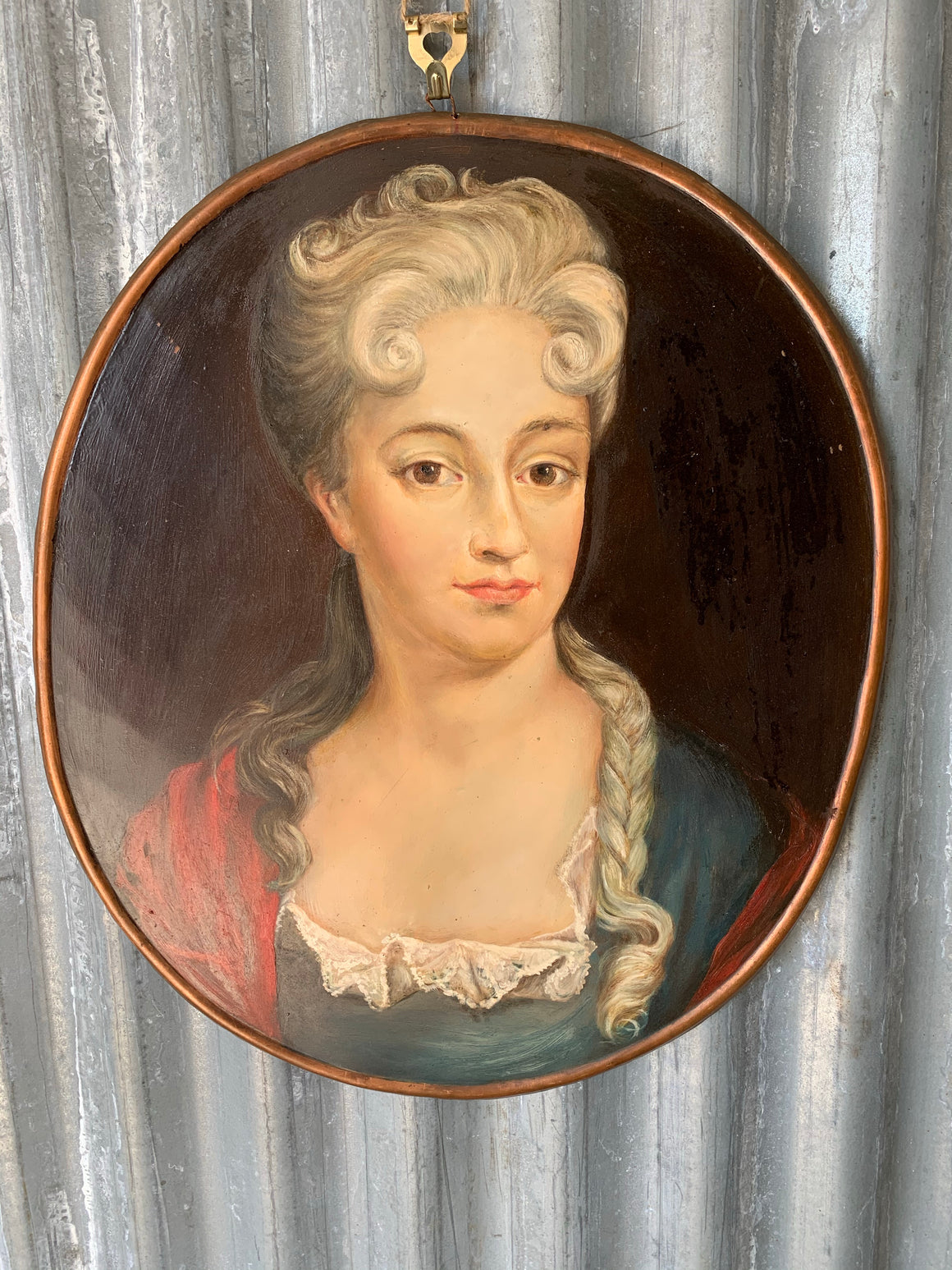 A 19th Century oil painting on copper of Eleonora Czartoryska