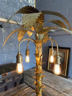 A Maison Jansen style palm tree floor lamp