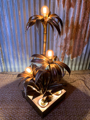 An original Maison Jansen palm tree floor lamp