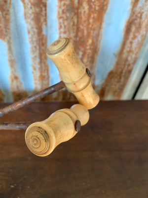 A pair of Victorian bone handle boot pulls