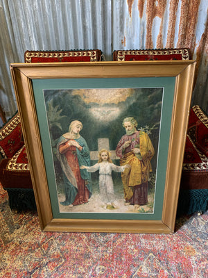 A large framed 19th Century religious print